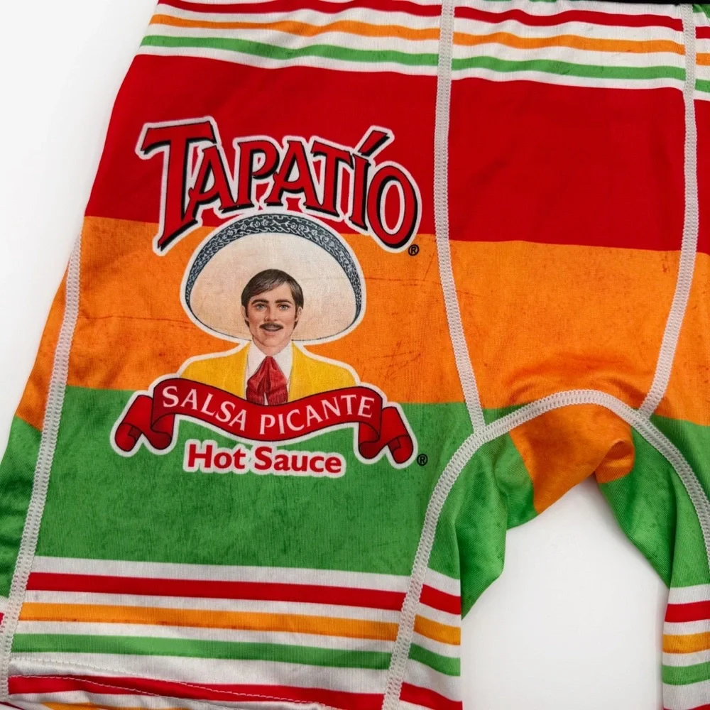 Odd Sox Tapatio Hot Sauce Boxer Briefs Mens Small Underwear Red Orange Green
